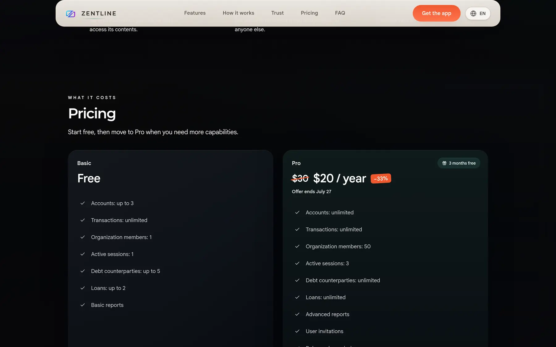 Finsight — Basic and Pro subscription plans