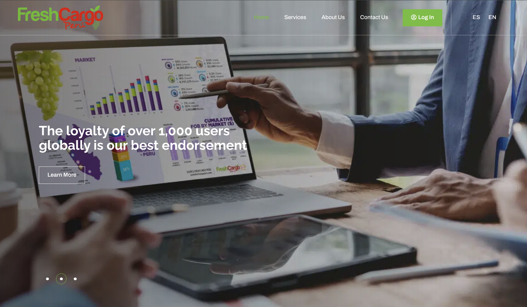 Fresh Cargo Peru website screenshot