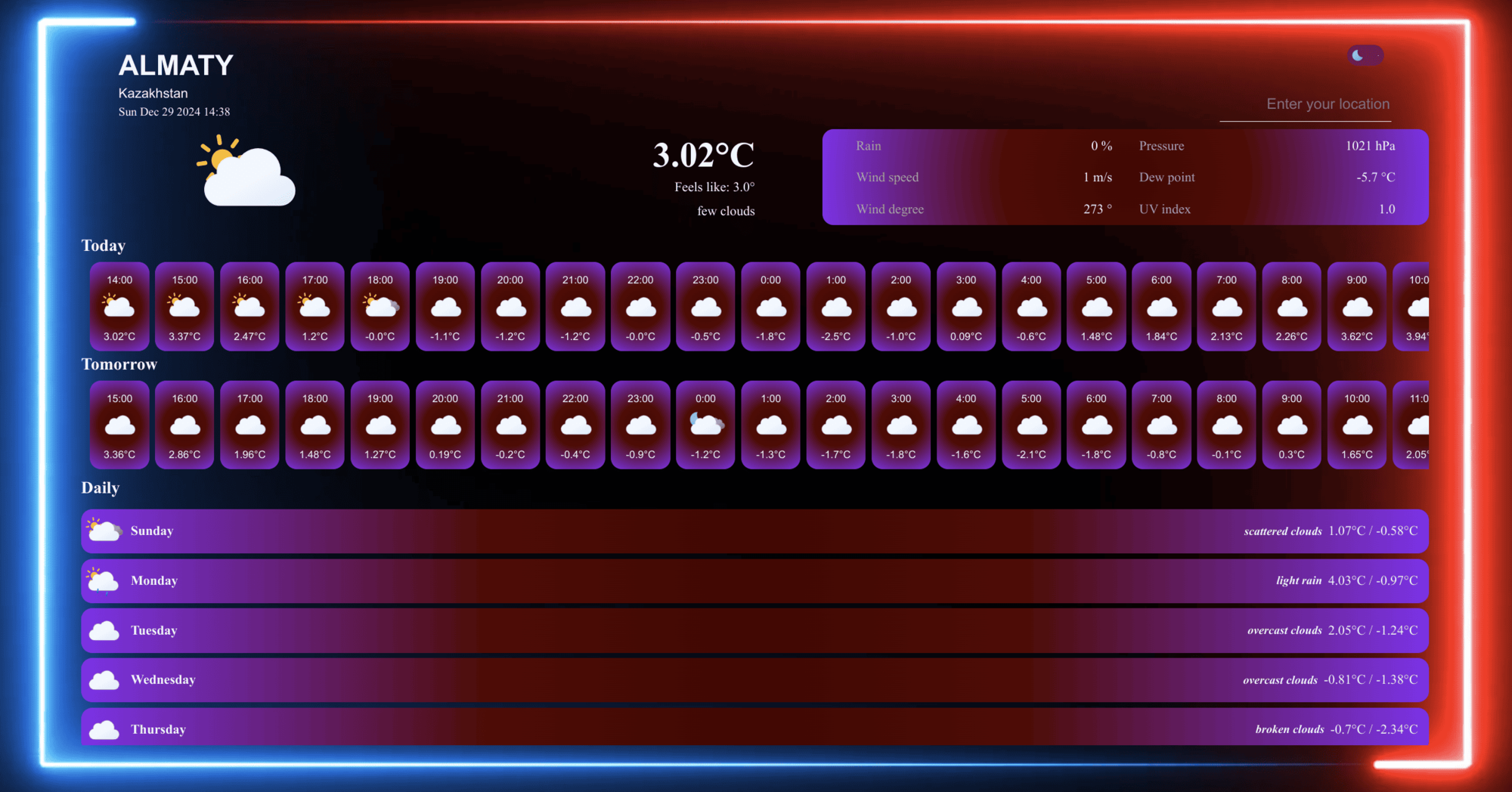 Weather app — screenshot 1 of 3