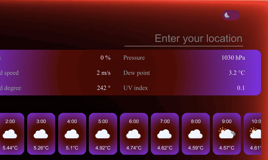 Weather app — screenshot 2 of 3